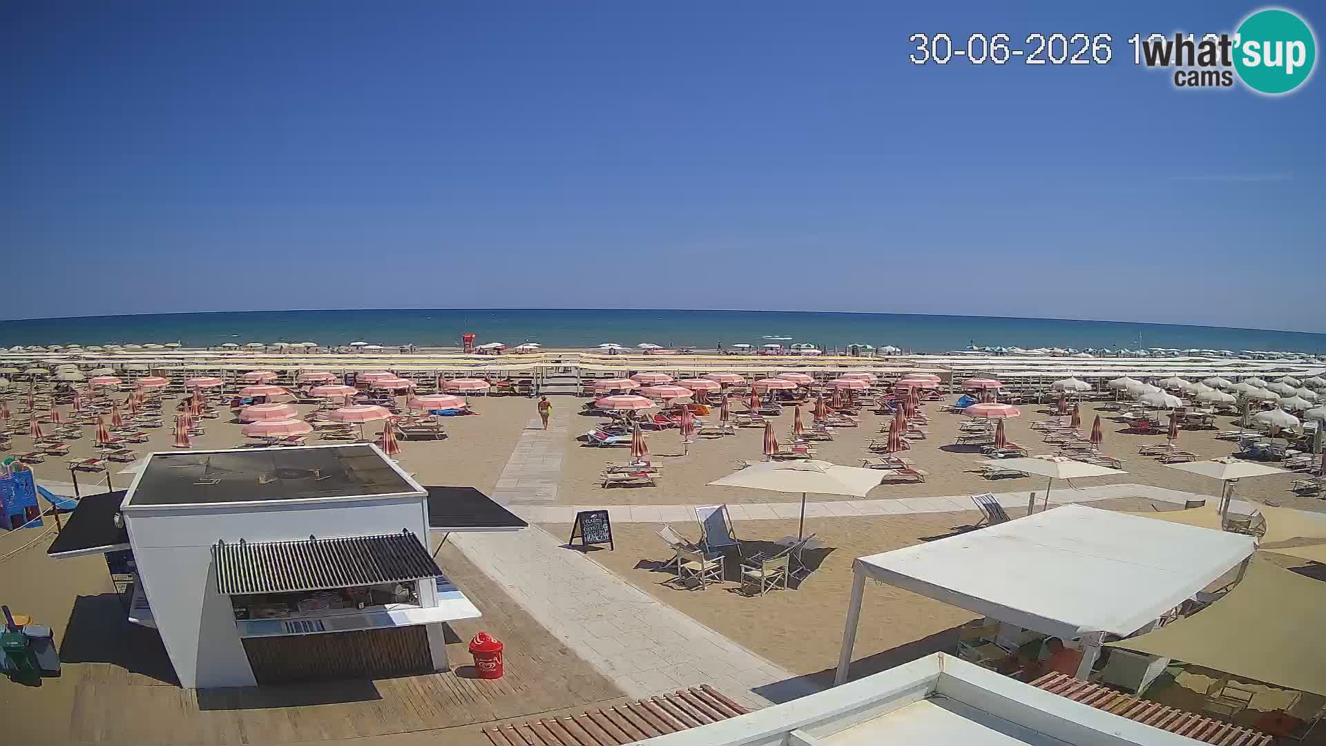Spletna kamera plaža Riccione – Bagni Oreste spiaggia 115 – Italija