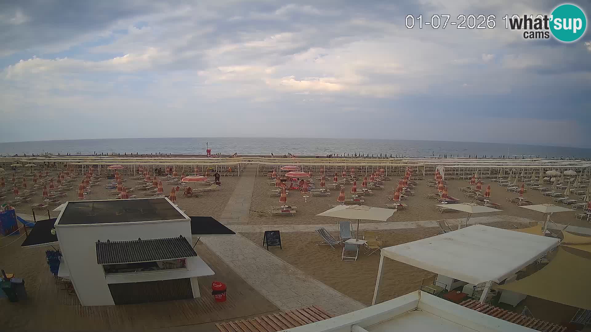 Webcam Riccione plage – Bagni Oreste spiaggia 115 – Italie