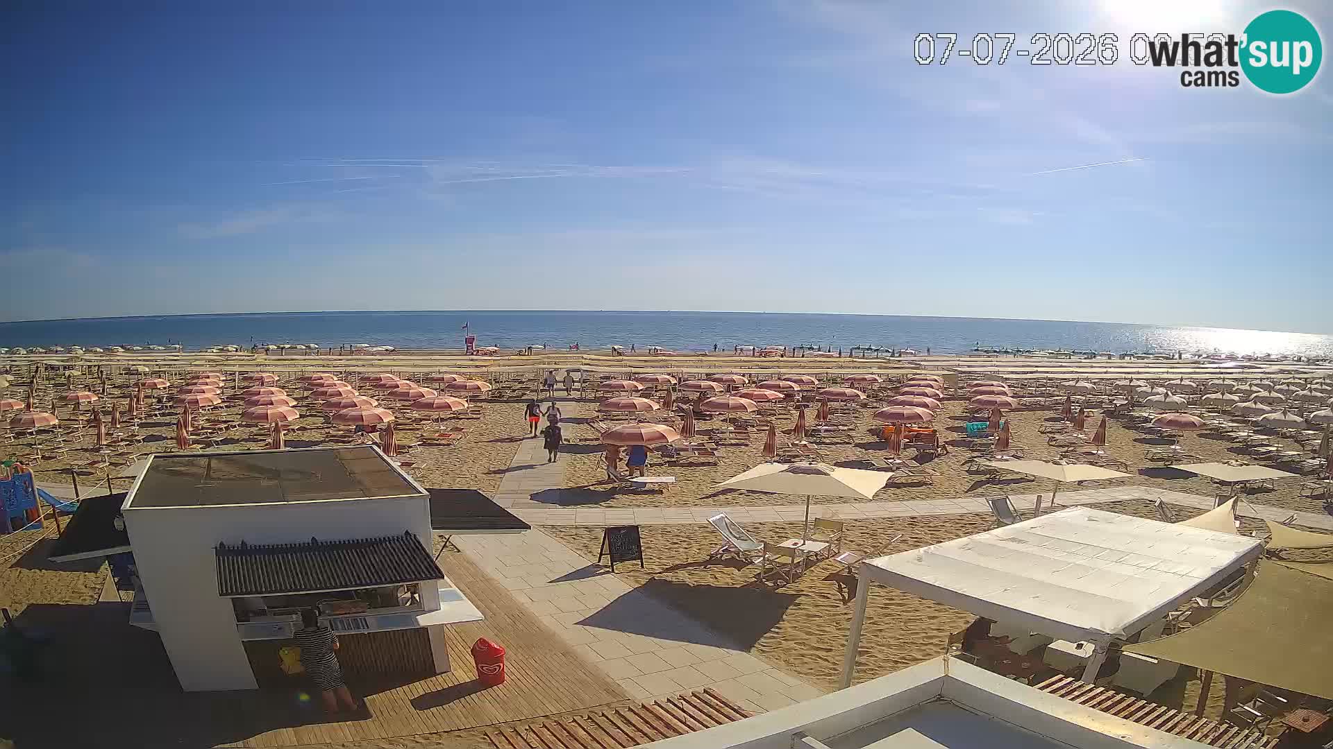 Webcam Riccione plage – Bagni Oreste spiaggia 115 – Italie