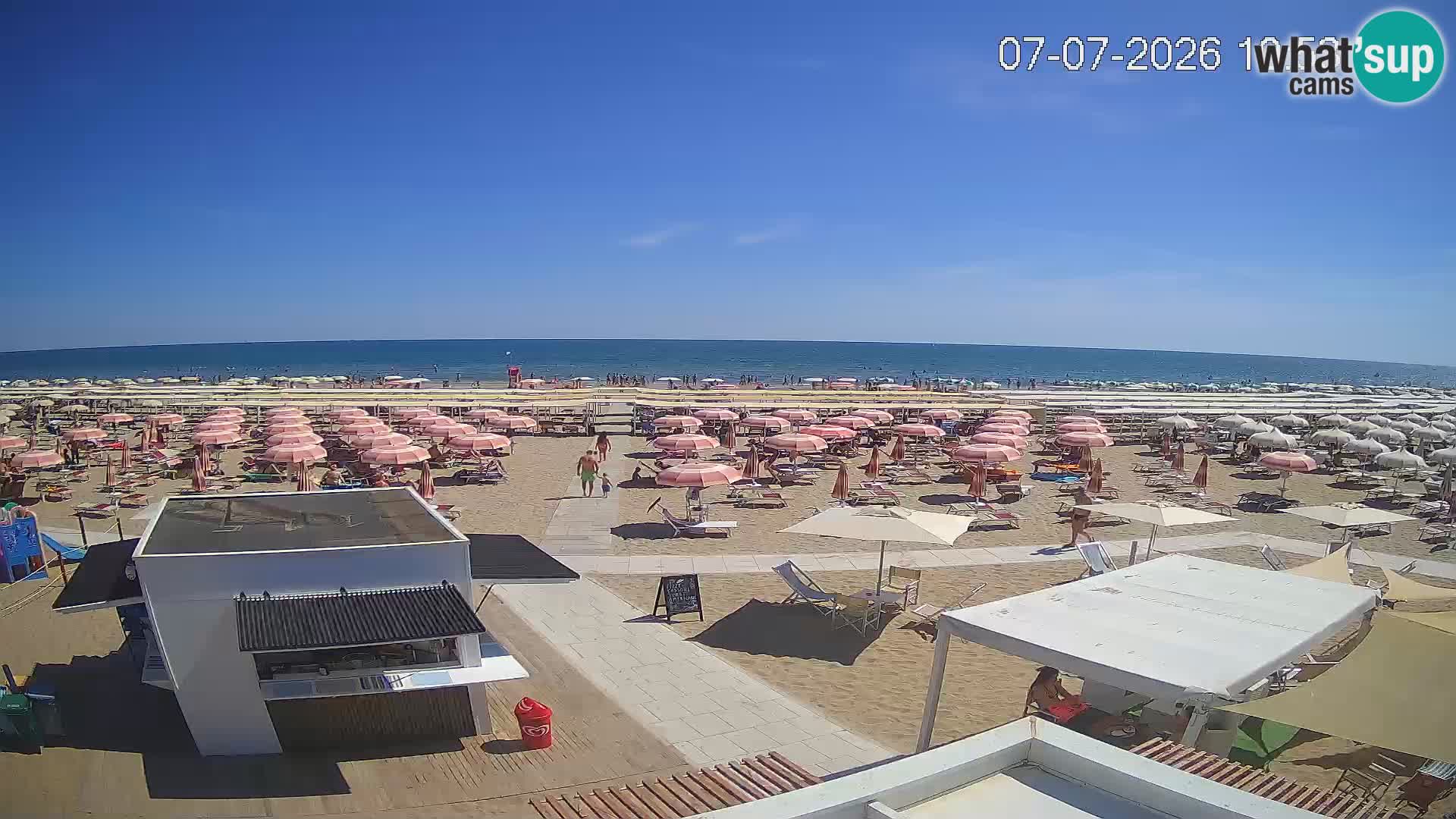 Spletna kamera plaža Riccione – Bagni Oreste spiaggia 115 – Italija
