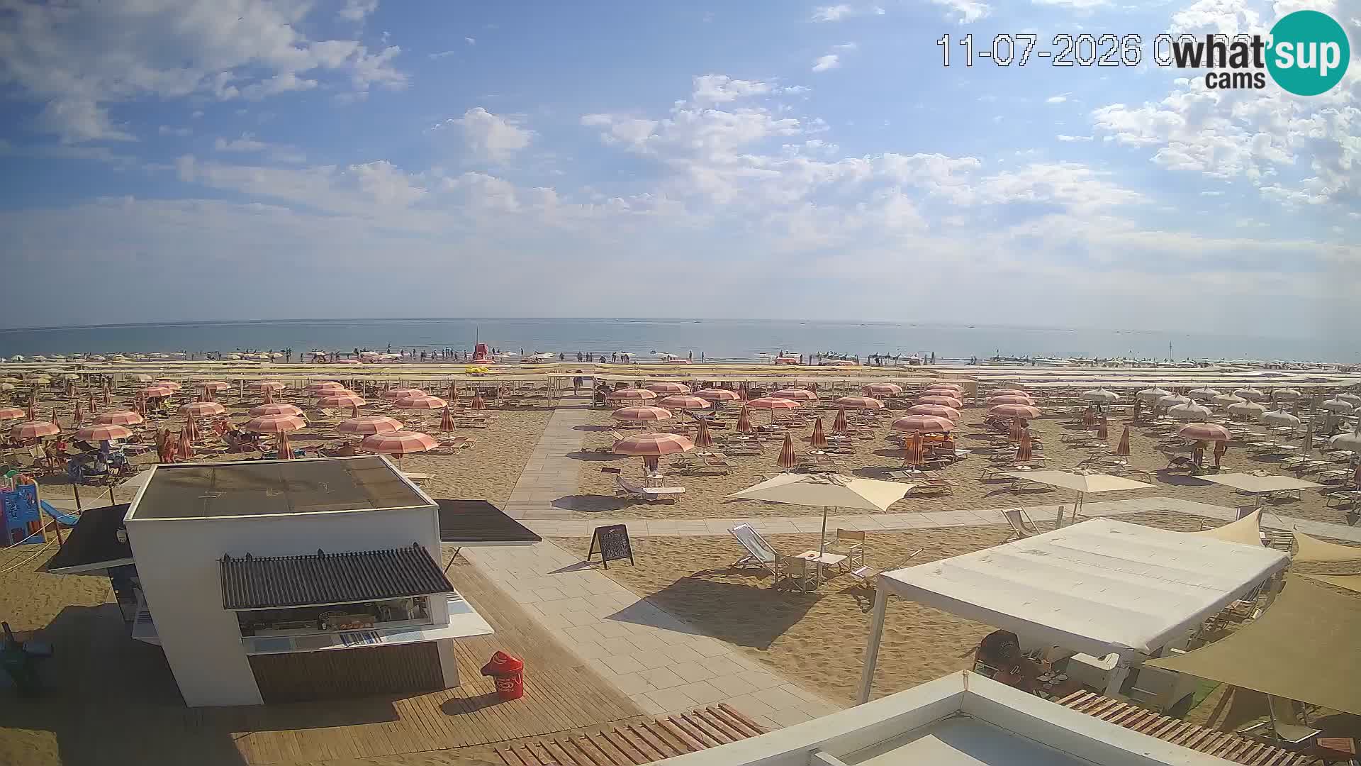 Live webcam Riccione Strand – Bagni Oreste spiaggia 115 – Italien