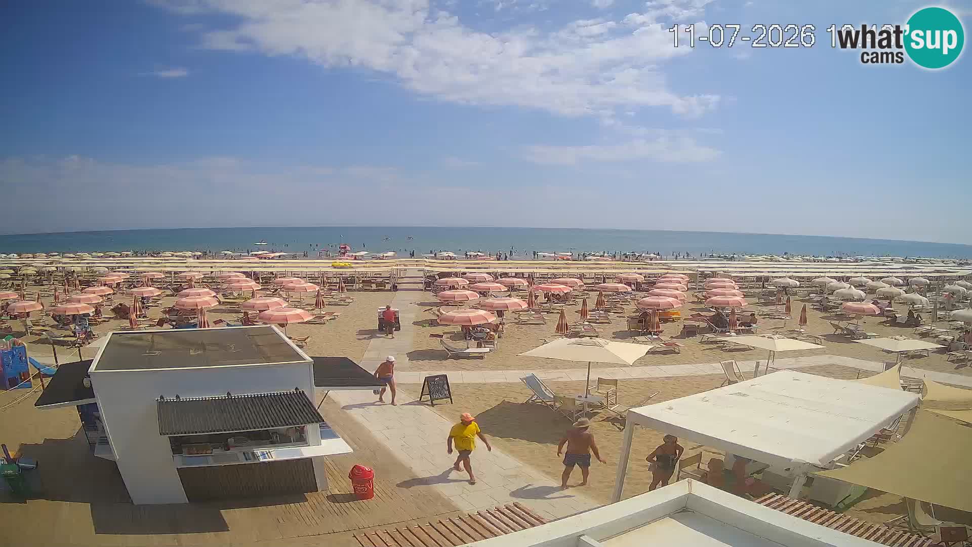 Live webcam Riccione Strand – Bagni Oreste spiaggia 115 – Italien