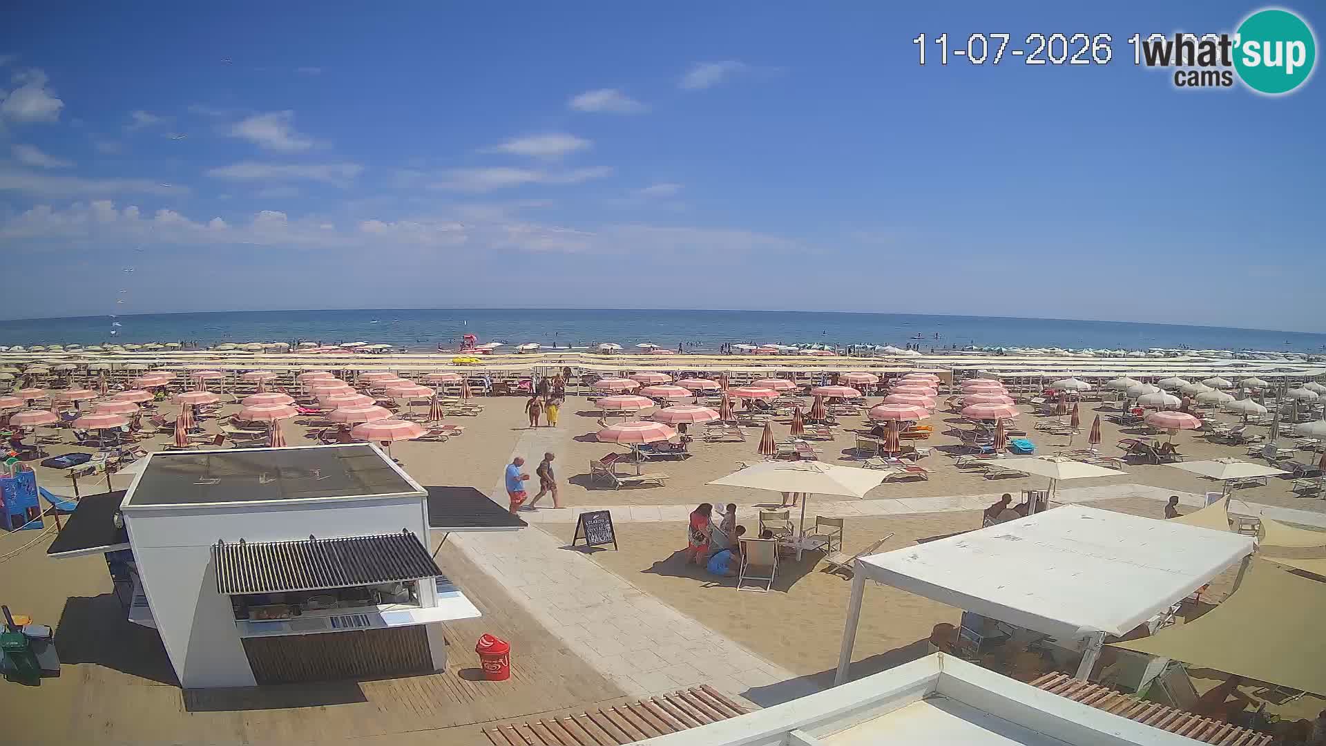 Live webcam Riccione Strand – Bagni Oreste spiaggia 115 – Italien