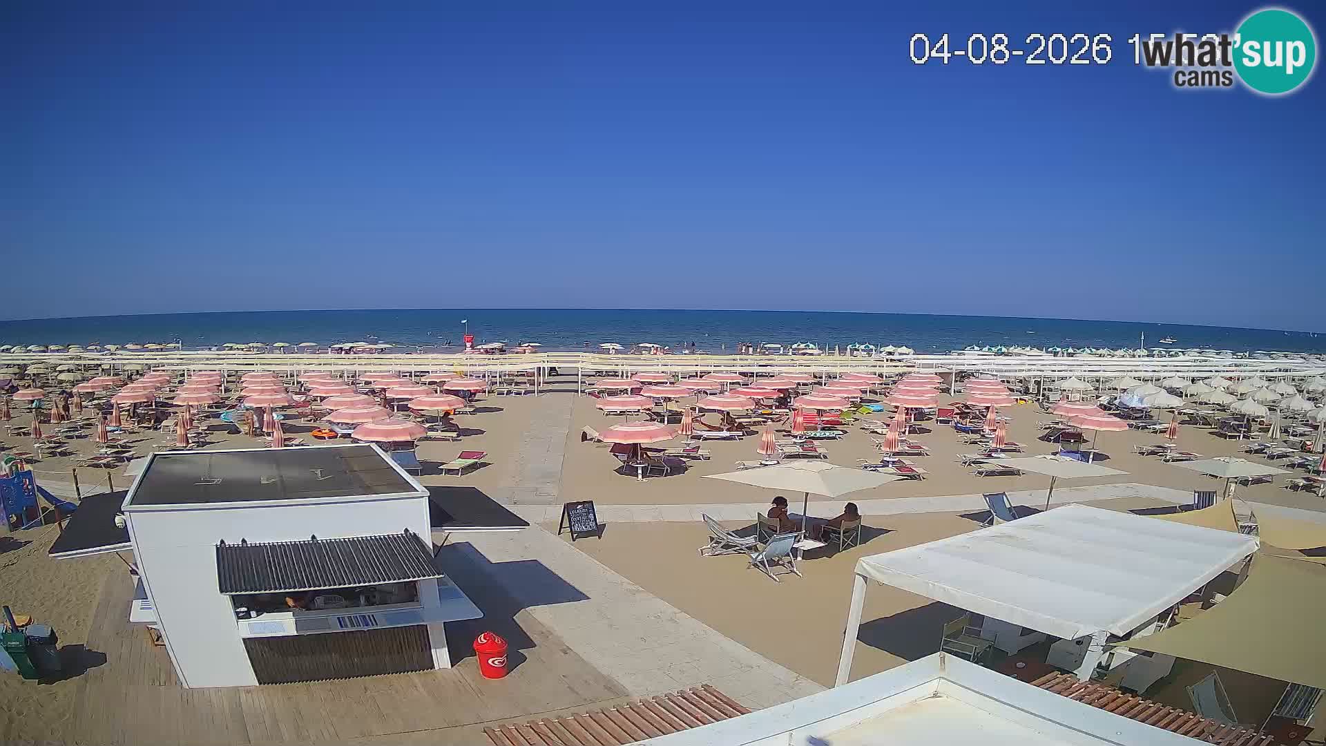 Webcam Riccione plage – Bagni Oreste spiaggia 115 – Italie