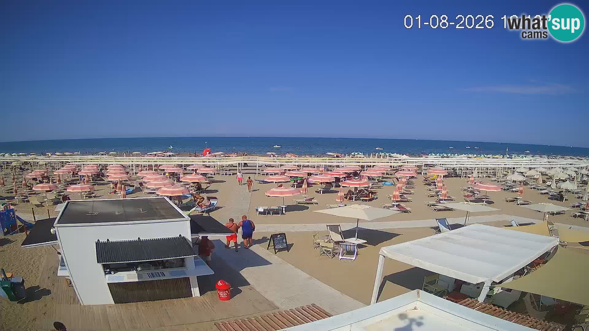 Live webcam Riccione Strand – Bagni Oreste spiaggia 115 – Italien