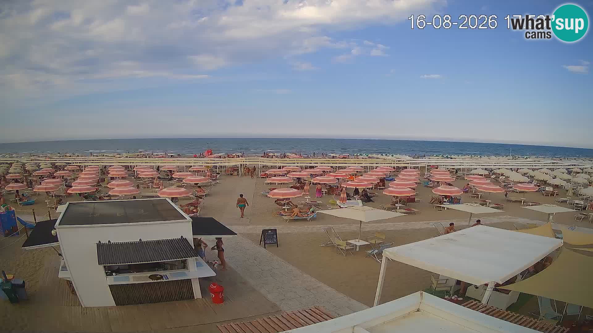 Web kamera plaža Riccione – Bagni Oreste spiaggia 115 – Italija