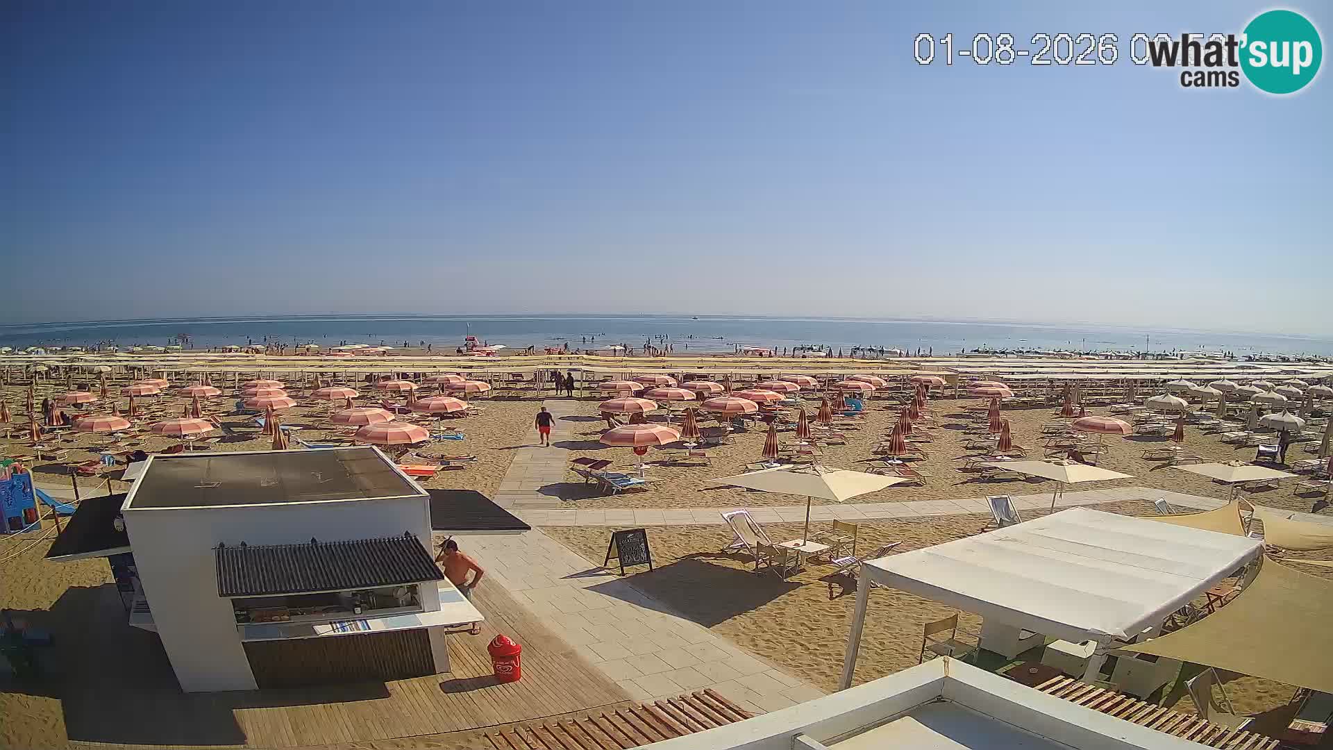 Live webcam Riccione Strand – Bagni Oreste spiaggia 115 – Italien