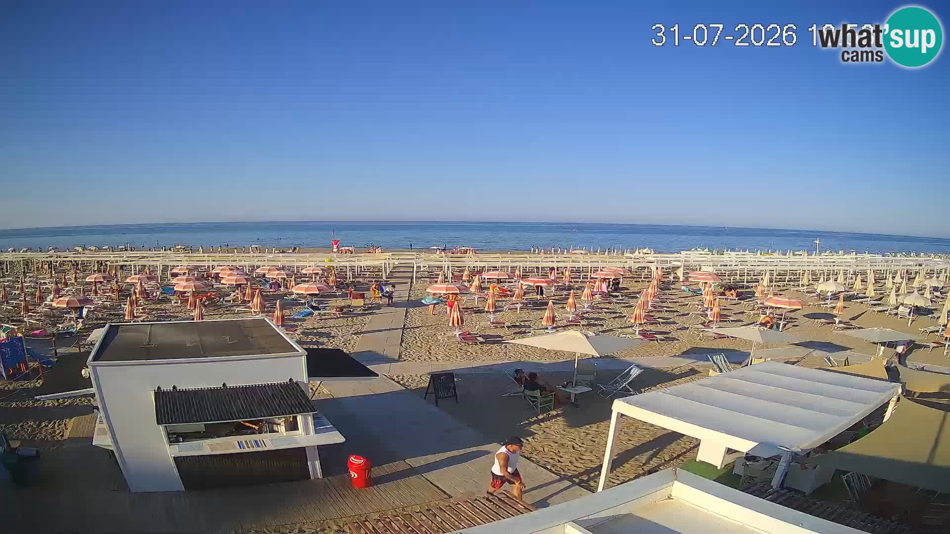 Live webcam Riccione Strand – Bagni Oreste spiaggia 115 – Italien