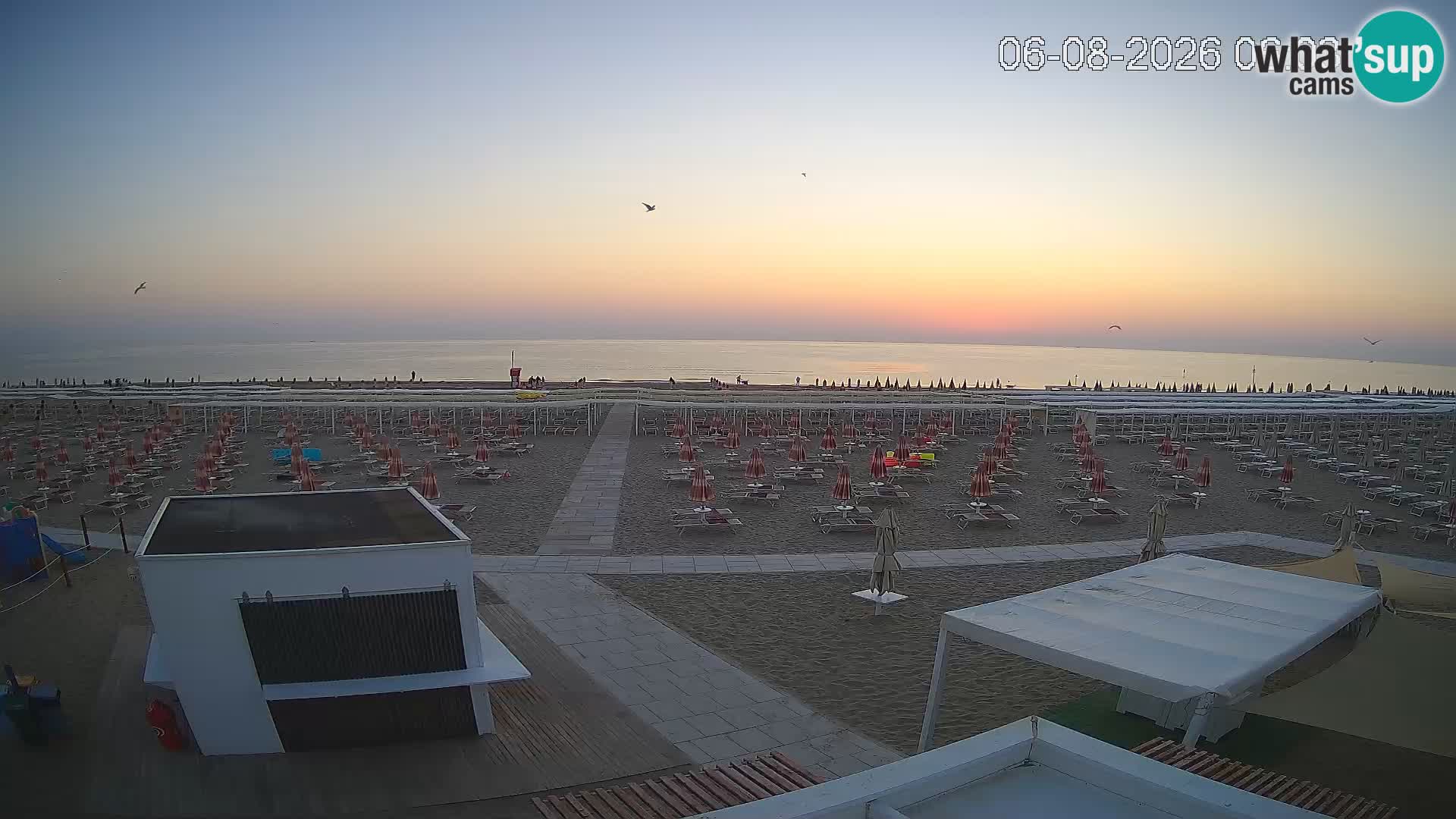 Spletna kamera plaža Riccione – Bagni Oreste spiaggia 115 – Italija