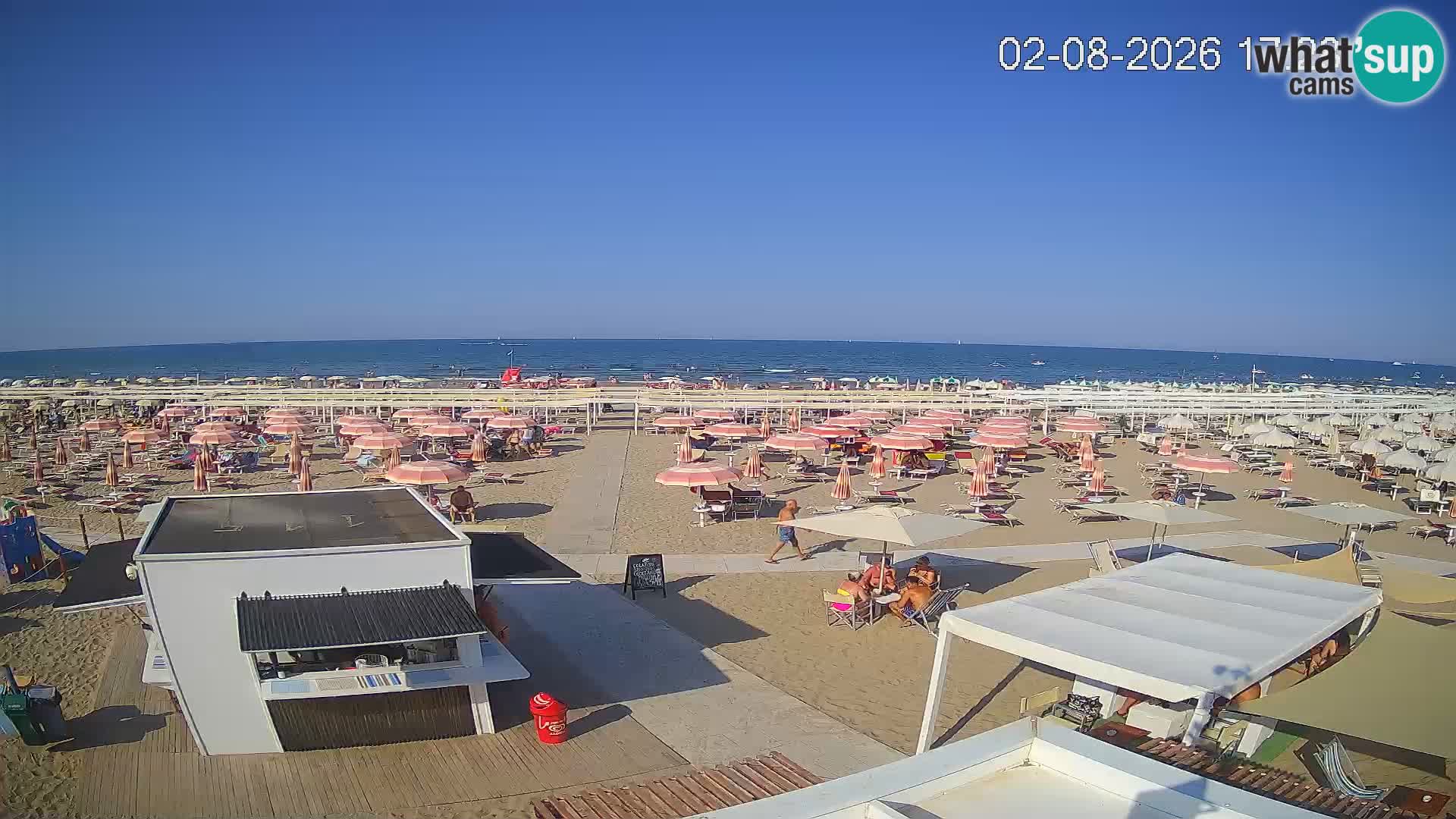 Live webcam Riccione Strand – Bagni Oreste spiaggia 115 – Italien