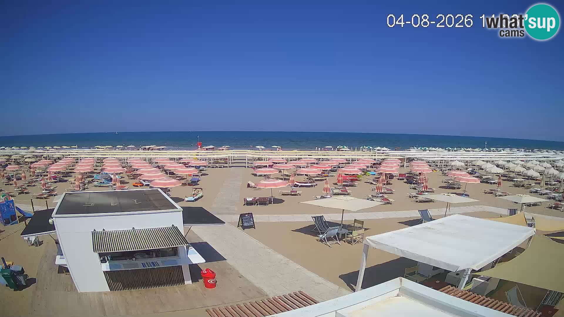 Live webcam Riccione Strand – Bagni Oreste spiaggia 115 – Italien