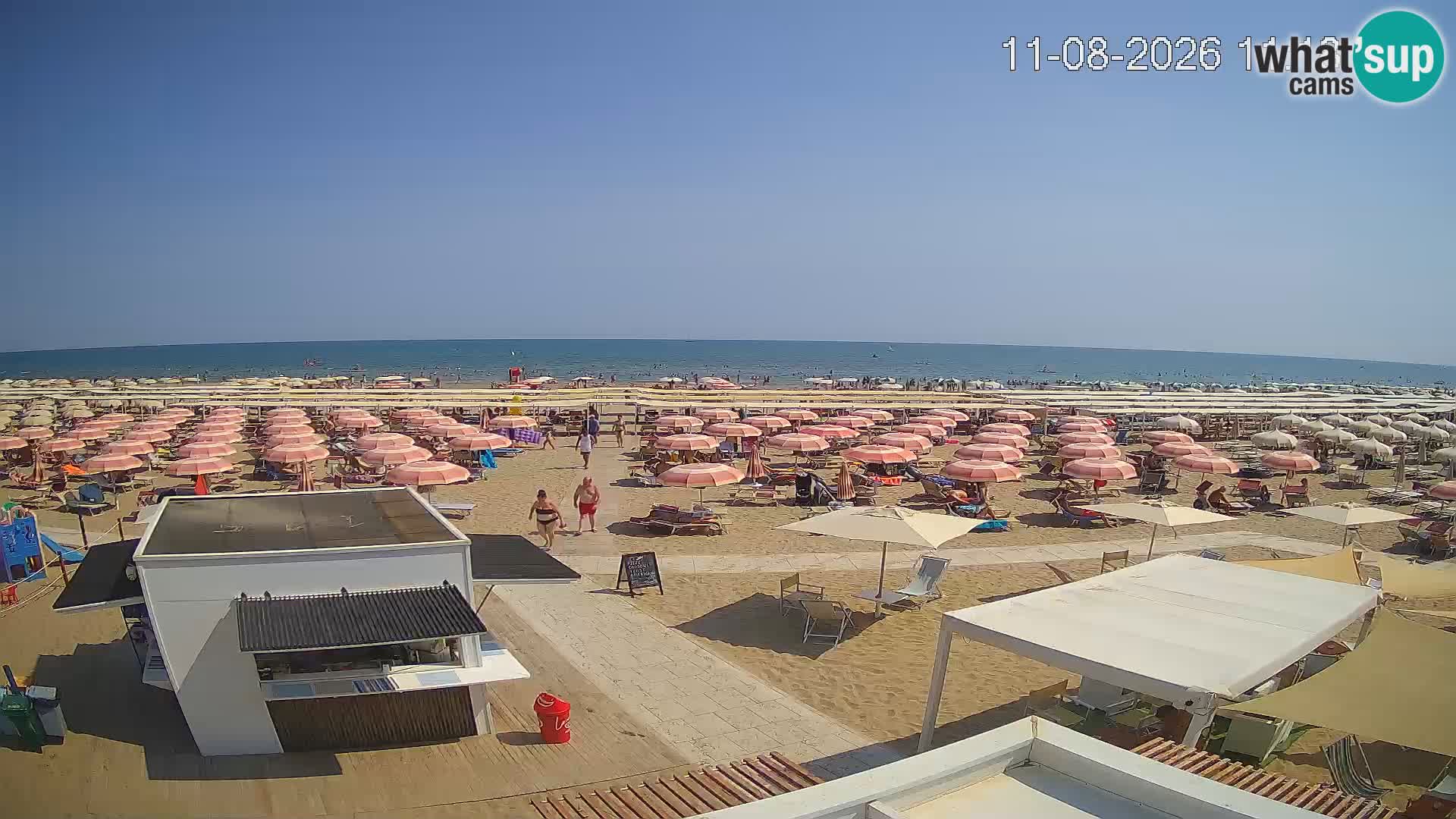Live webcam Riccione Strand – Bagni Oreste spiaggia 115 – Italien