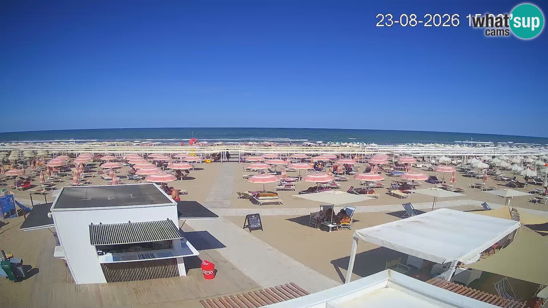 Spletna kamera plaža Riccione – Bagni Oreste spiaggia 115 – Italija