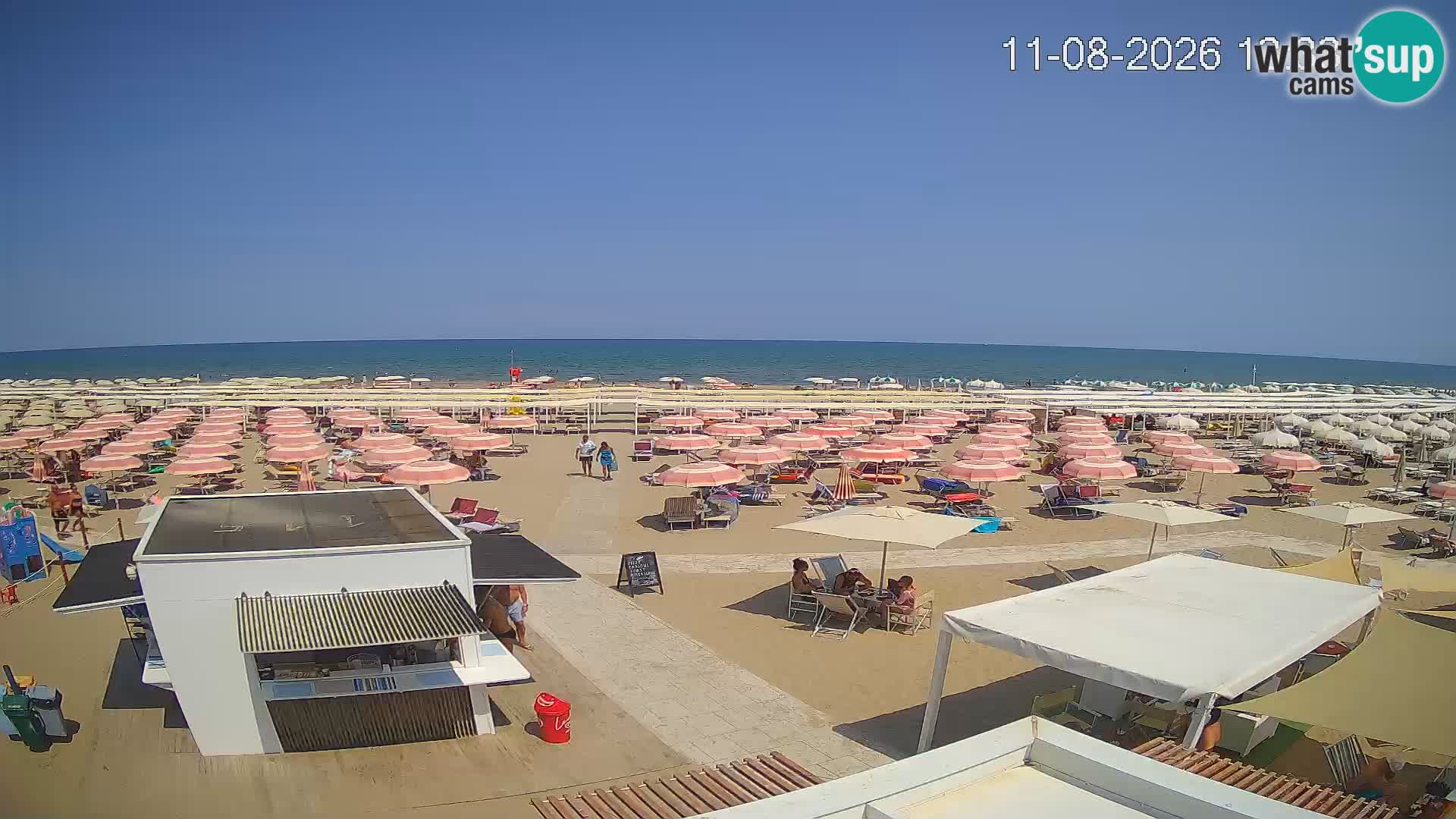 Live webcam Riccione Strand – Bagni Oreste spiaggia 115 – Italien