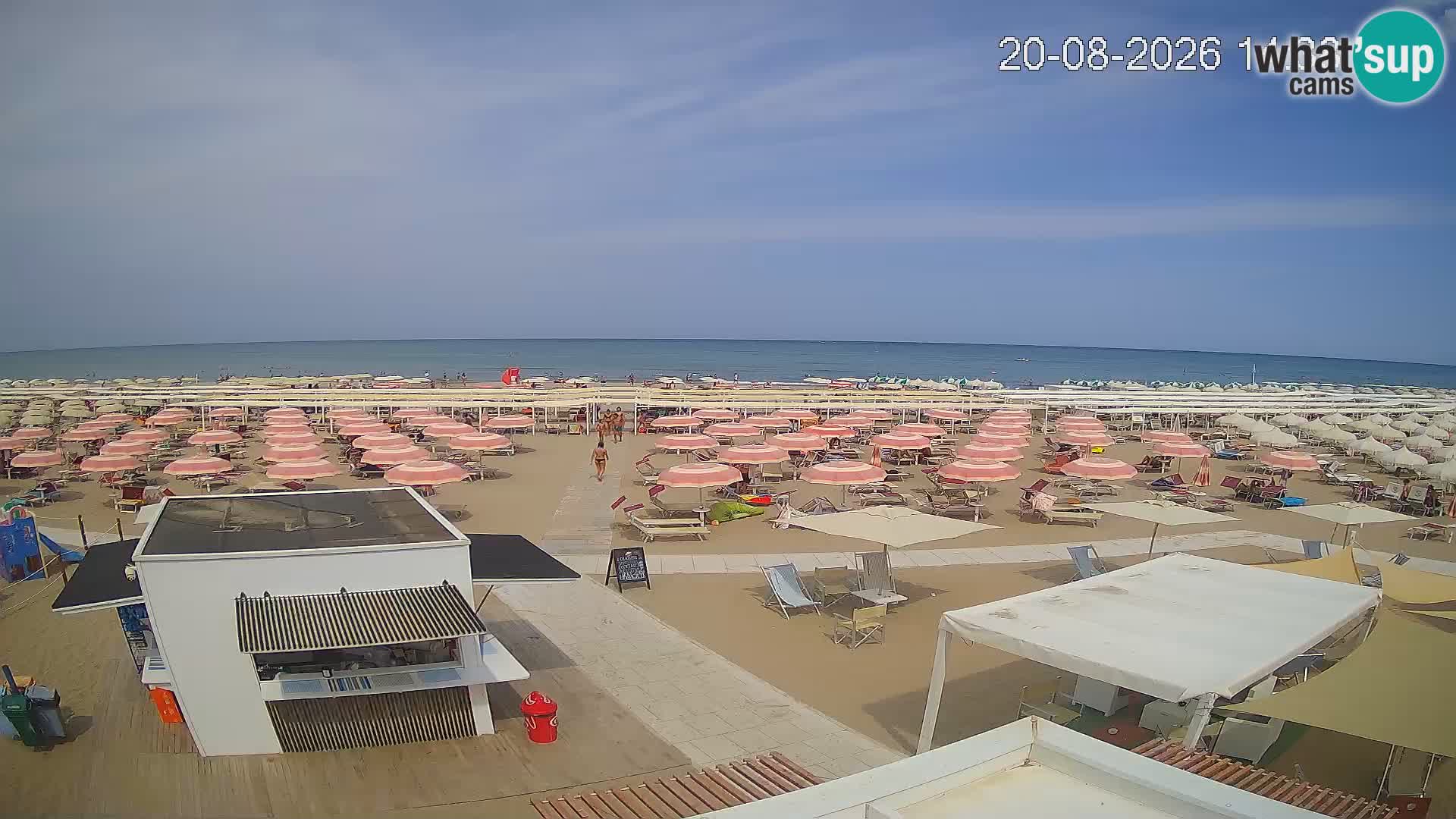 Live webcam Riccione Strand – Bagni Oreste spiaggia 115 – Italien