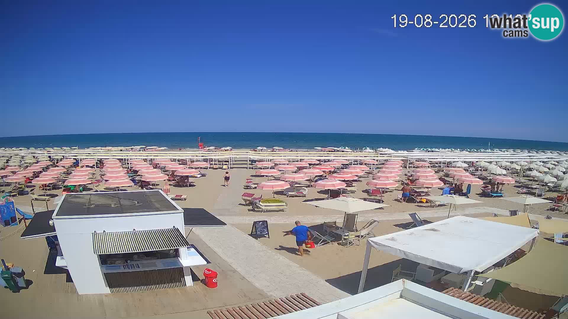 Live webcam Riccione Strand – Bagni Oreste spiaggia 115 – Italien