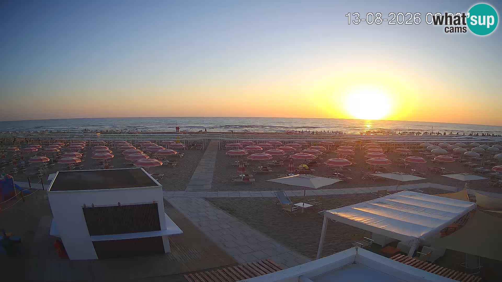 Webcam Riccione plage – Bagni Oreste spiaggia 115 – Italie