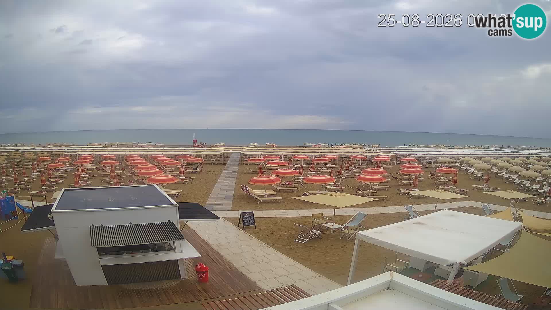 Live webcam Riccione Strand – Bagni Oreste spiaggia 115 – Italien