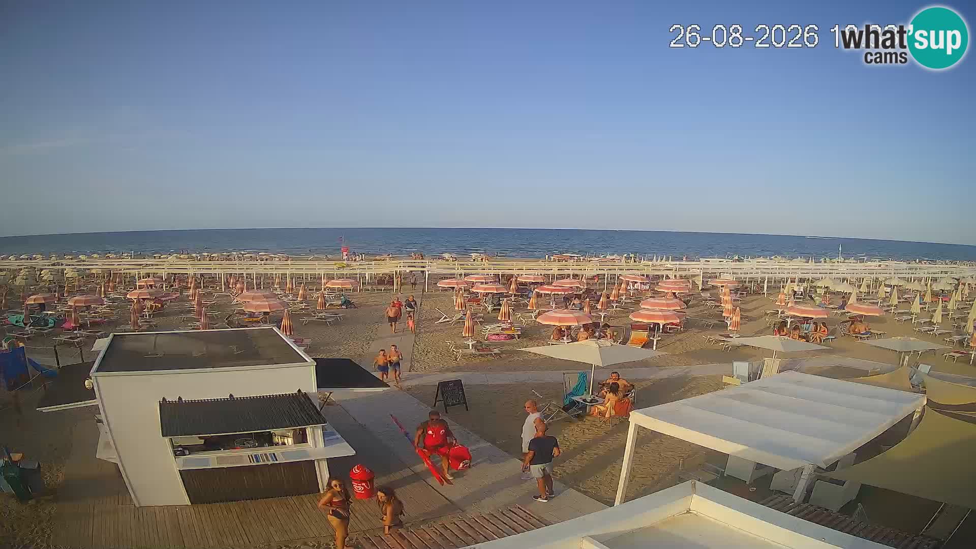 Live webcam Riccione Strand – Bagni Oreste spiaggia 115 – Italien