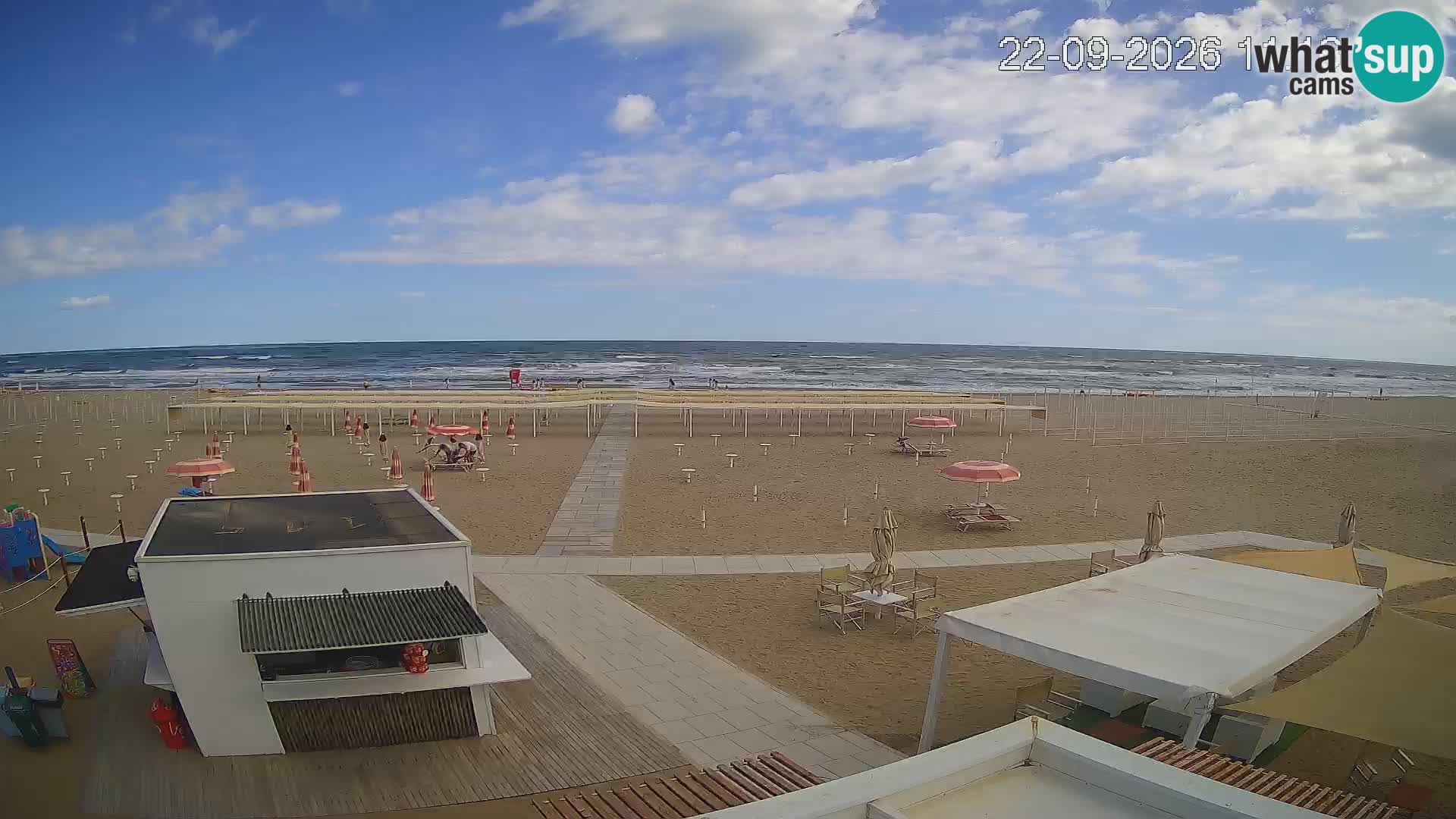 Spletna kamera plaža Riccione – Bagni Oreste spiaggia 115 – Italija