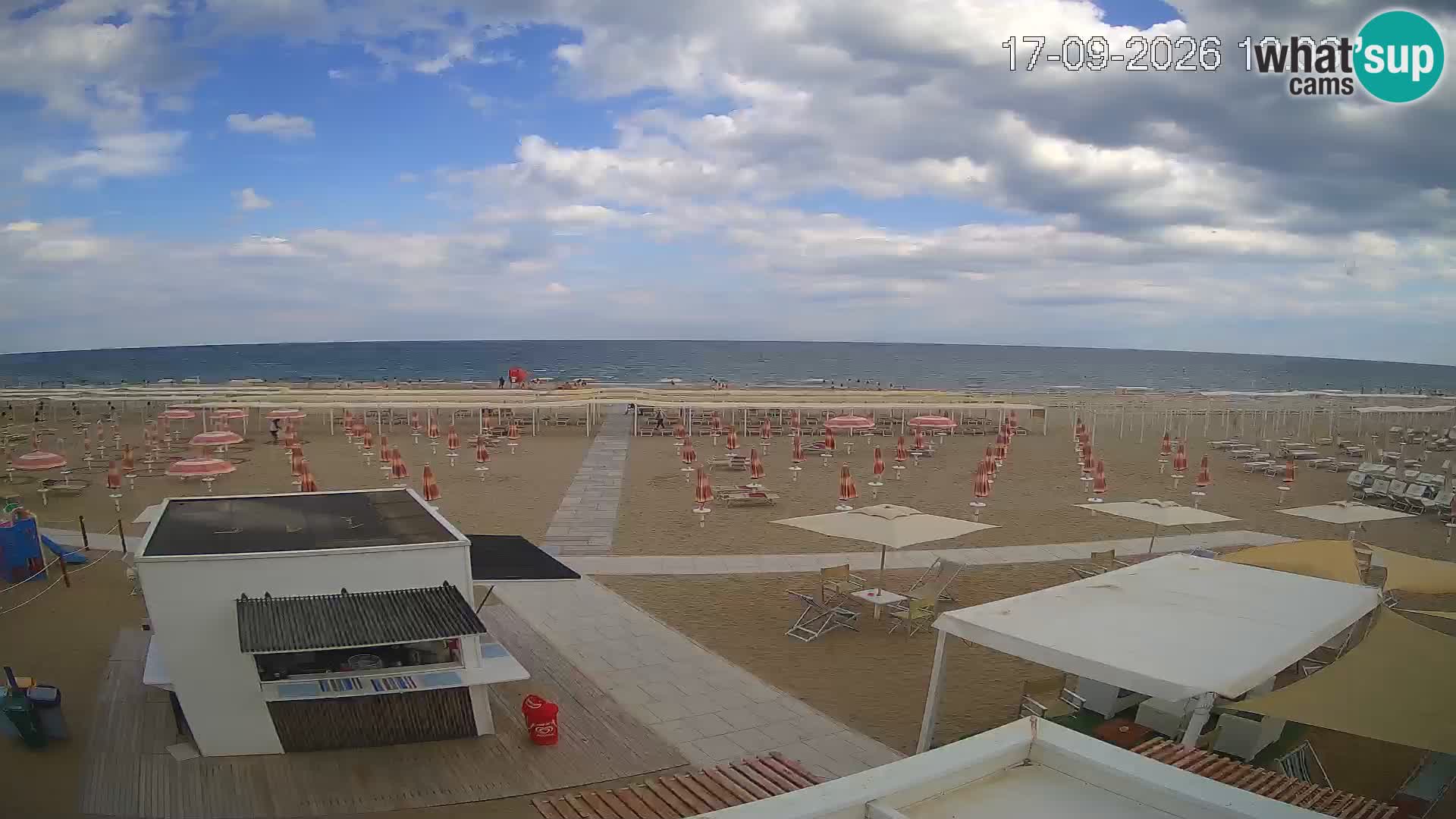 Spletna kamera plaža Riccione – Bagni Oreste spiaggia 115 – Italija