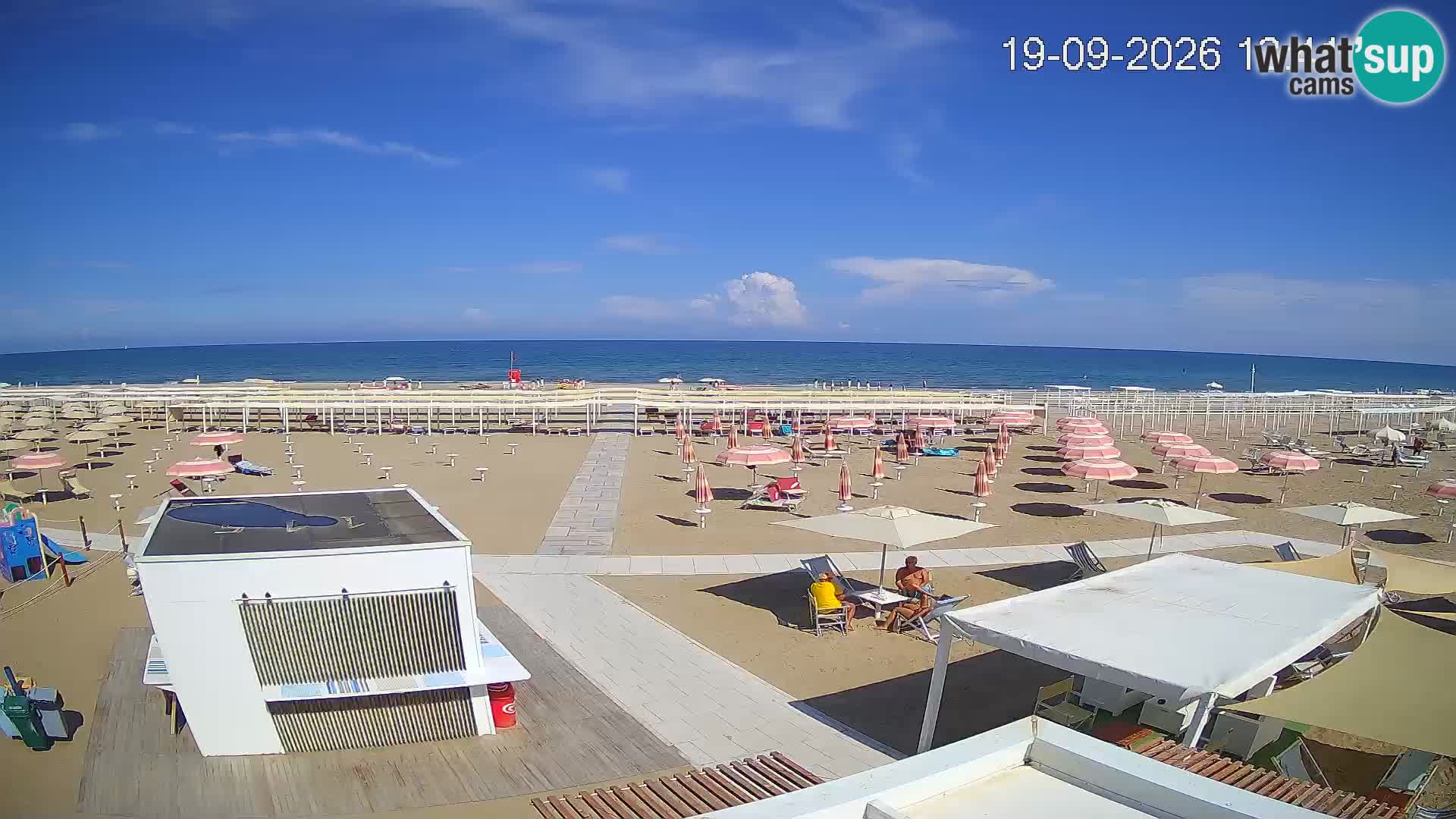 Live webcam Riccione Strand – Bagni Oreste spiaggia 115 – Italien