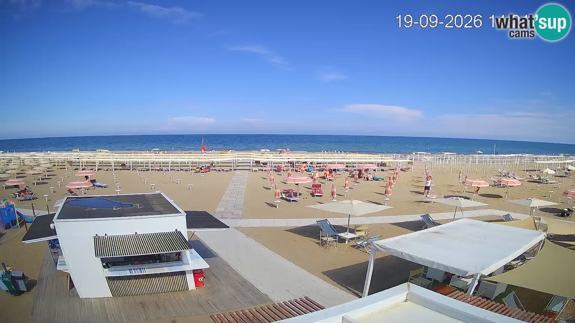 Web kamera plaža Riccione – Bagni Oreste spiaggia 115 – Italija