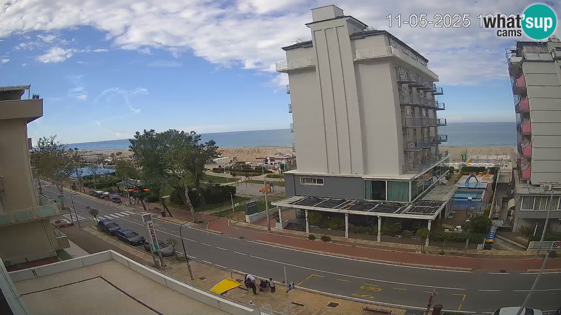 Riccione web kamera plaža i vrtovi La Malfa – plaža Bagni Oreste 115