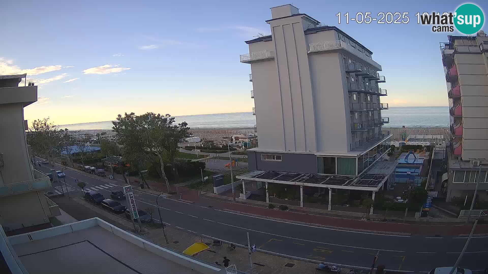 Riccione web kamera plaža i vrtovi La Malfa – plaža Bagni Oreste 115