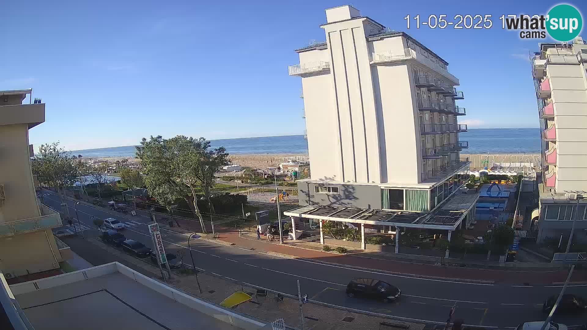 Riccione web kamera plaža i vrtovi La Malfa – plaža Bagni Oreste 115