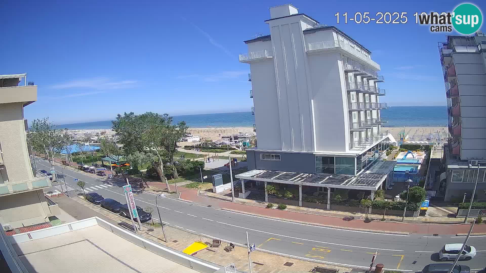 Riccione webcam spiaggia e giardini La Malfa – Bagni Oreste spiaggia 115