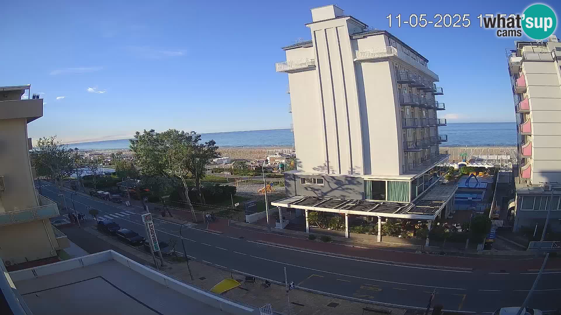 Riccione webcam playa y jardines La Malfa – Playa Bagni Oreste 115