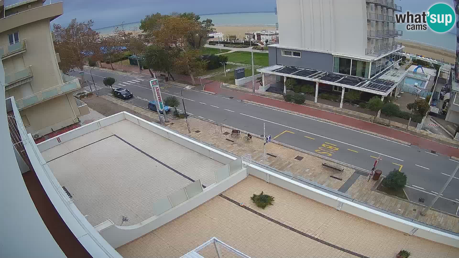 Riccione web kamera plaža i vrtovi La Malfa – plaža Bagni Oreste 115