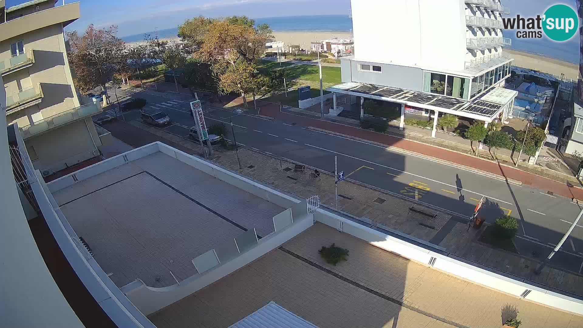 Riccione web kamera plaža i vrtovi La Malfa – plaža Bagni Oreste 115