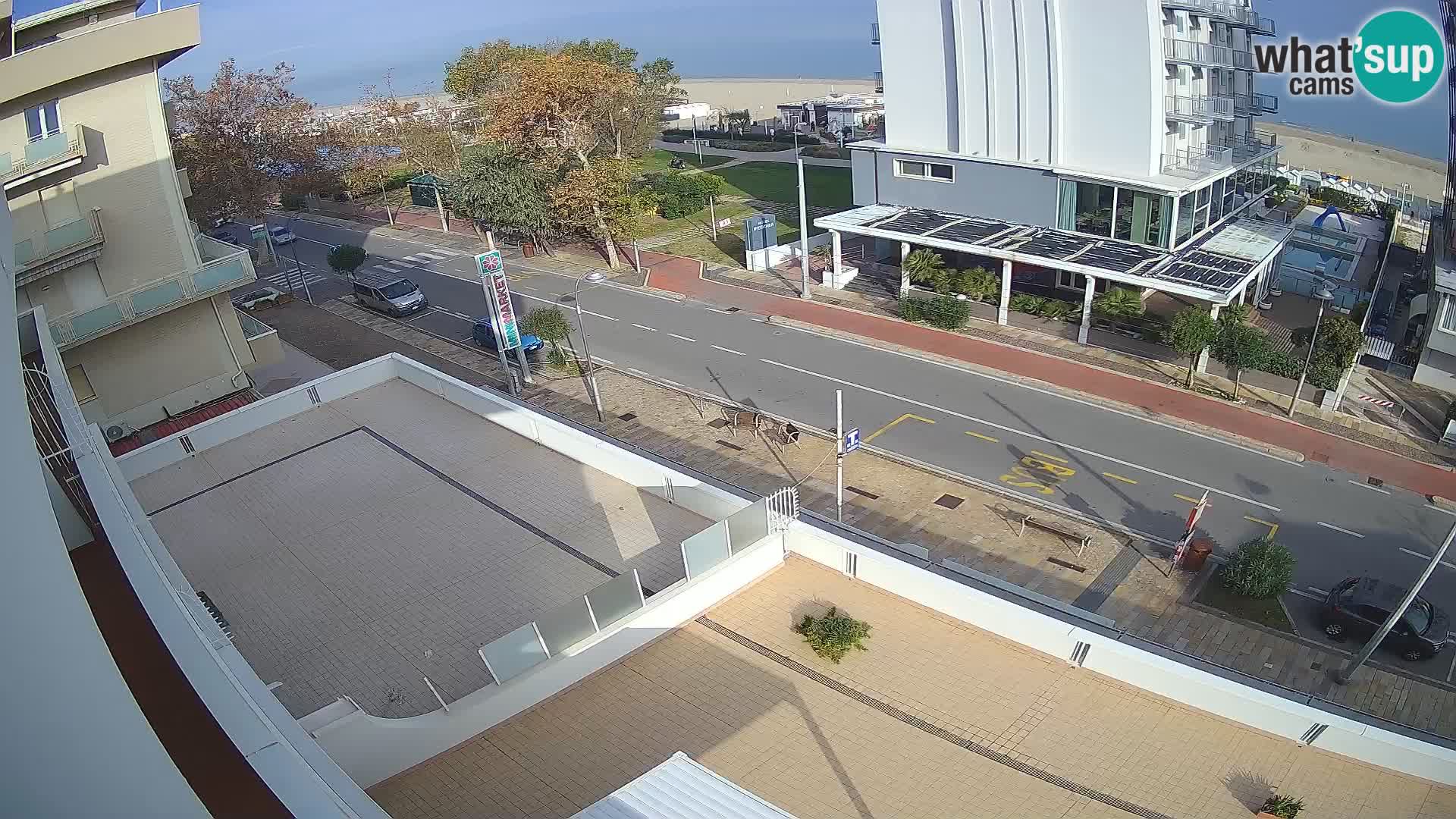 Riccione webcam playa y jardines La Malfa – Playa Bagni Oreste 115