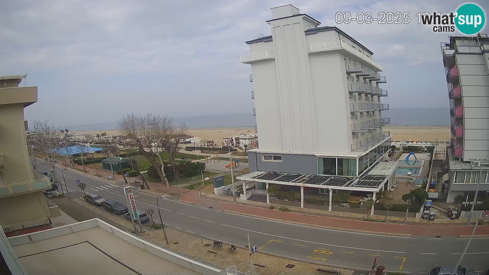 Riccione webcam playa y jardines La Malfa – Playa Bagni Oreste 115