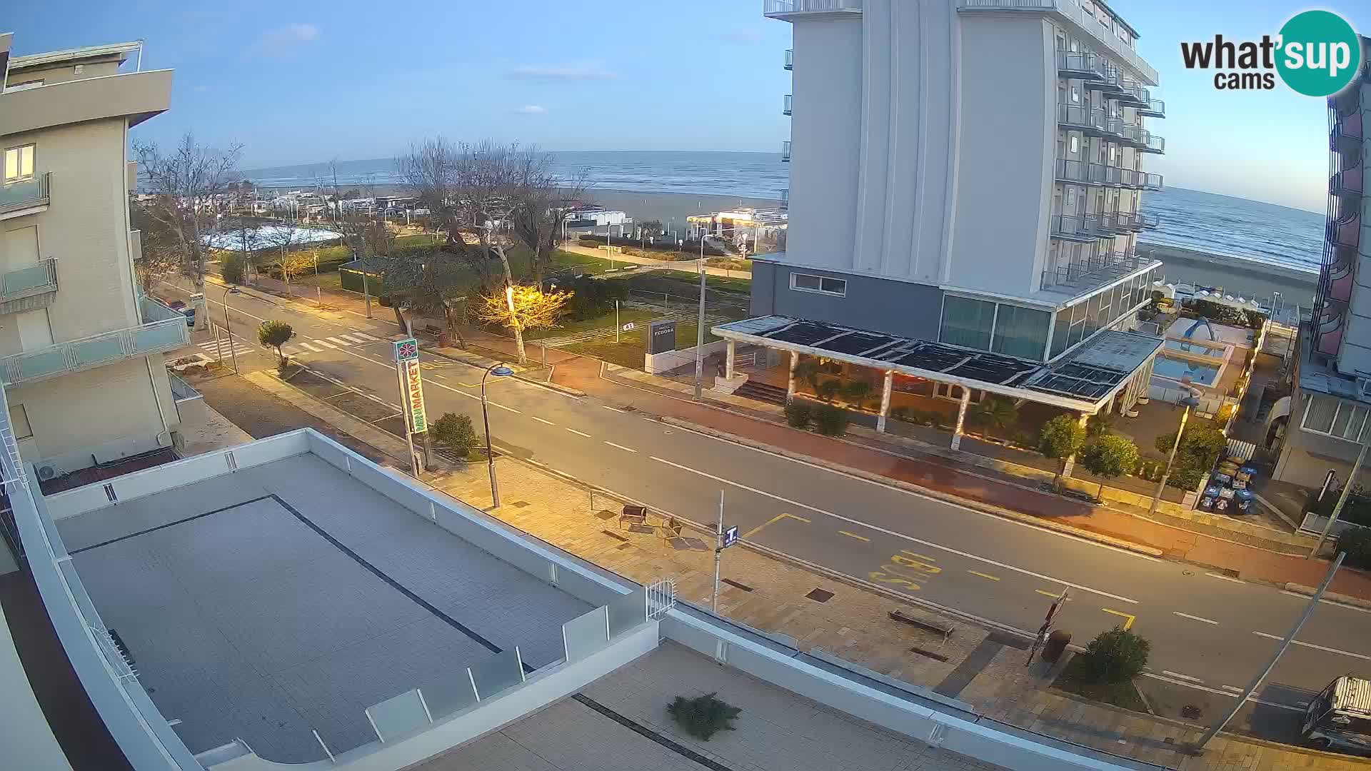 Riccione webcam plage et jardins La Malfa – Bagni Oreste plage 115