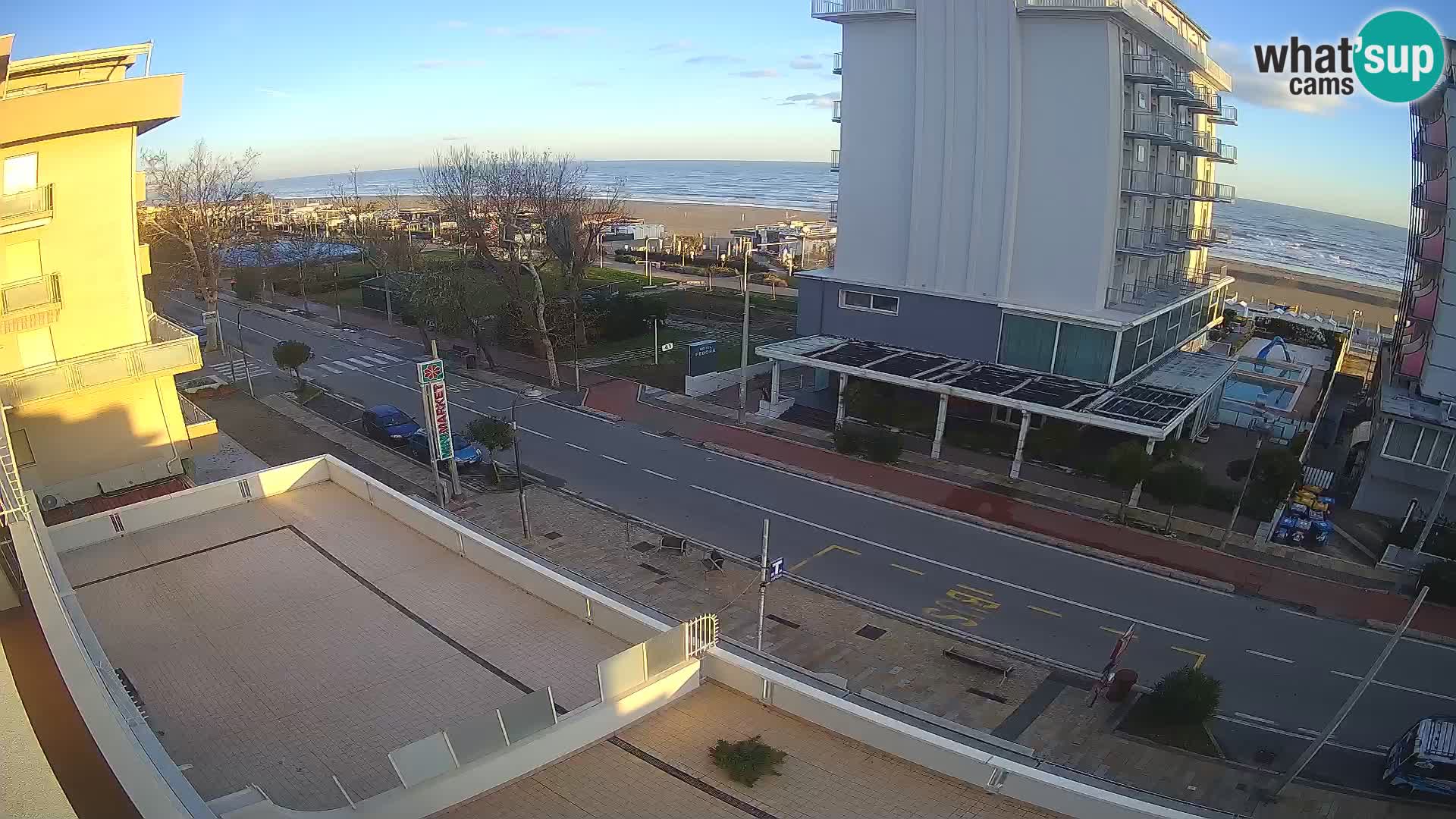 Riccione web kamera plaža i vrtovi La Malfa – plaža Bagni Oreste 115