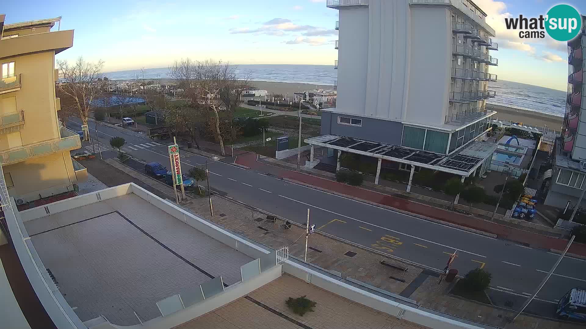 Riccione webcam playa y jardines La Malfa – Playa Bagni Oreste 115