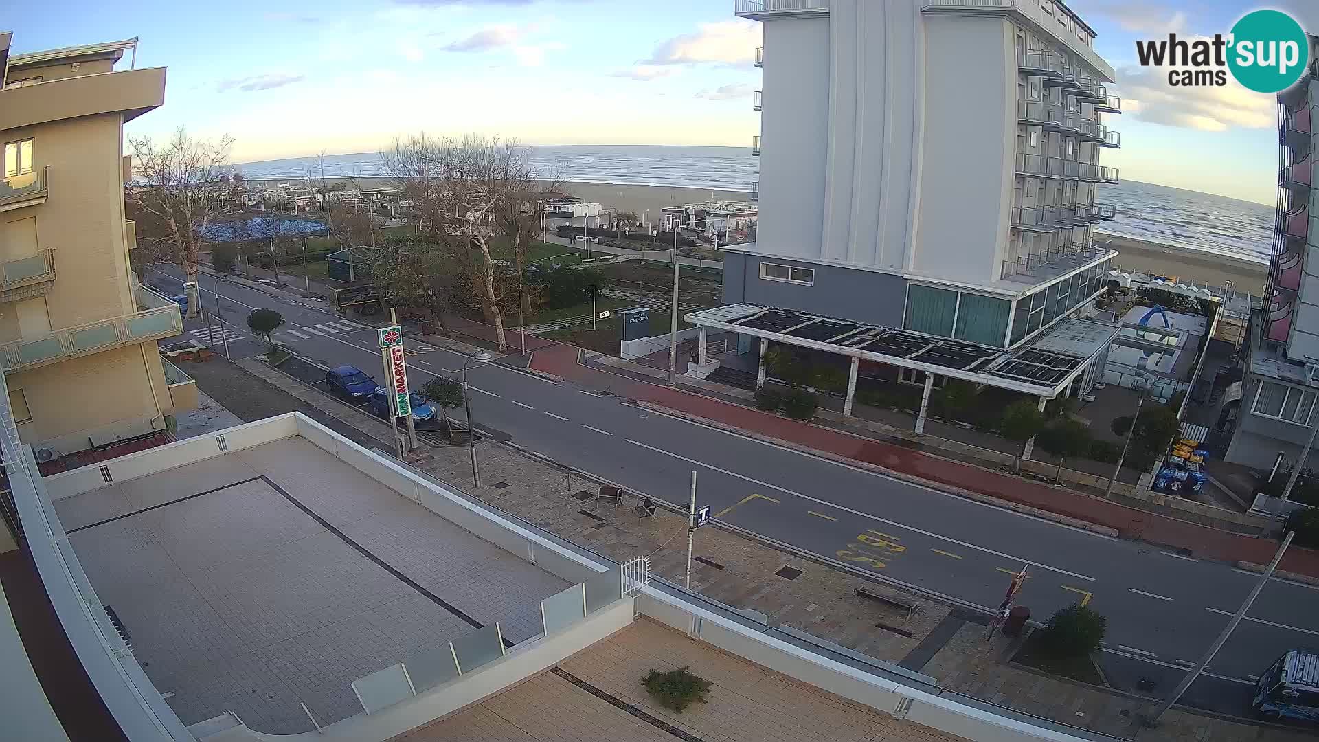 Riccione webcam plage et jardins La Malfa – Bagni Oreste plage 115