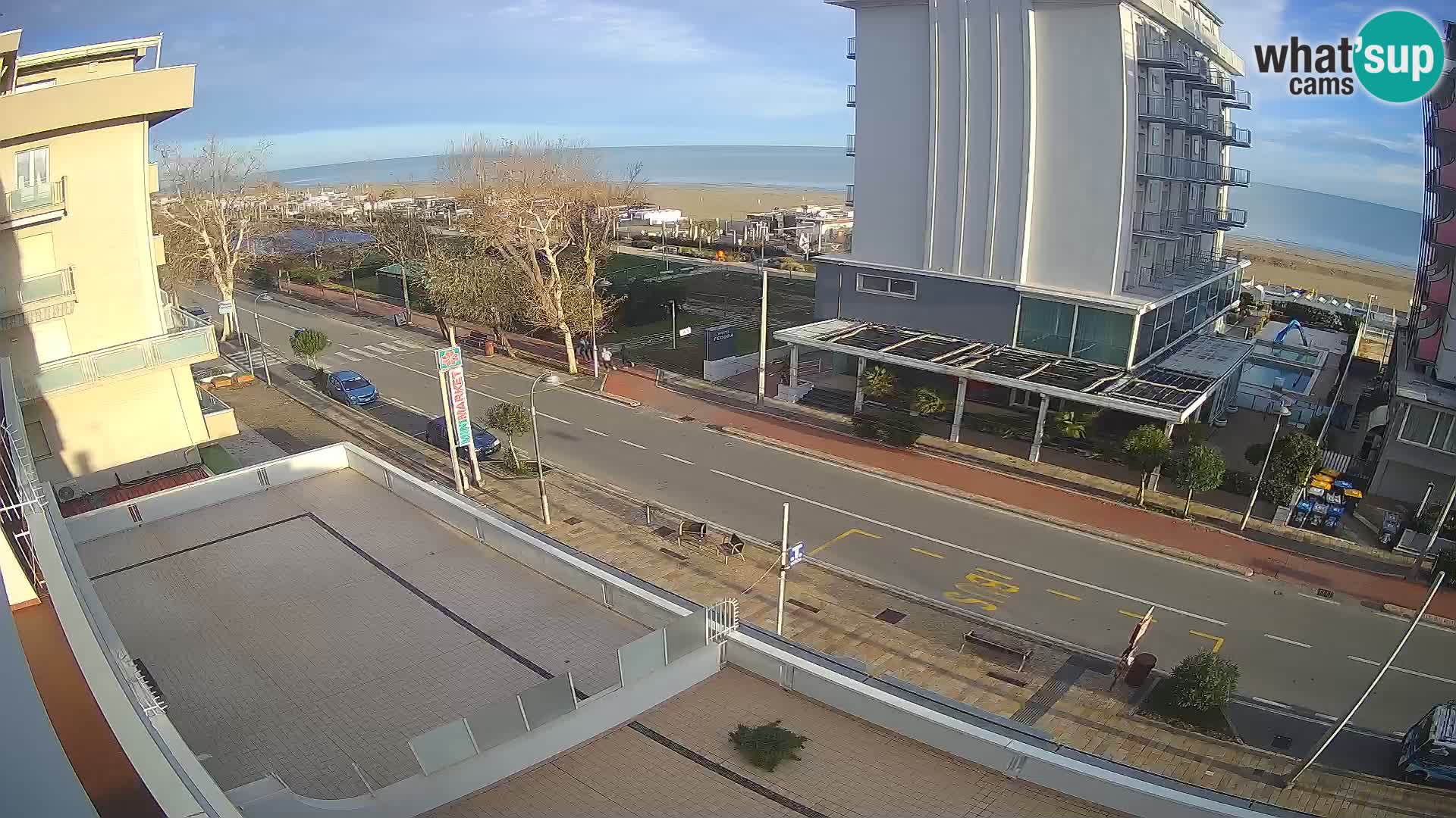 Riccione web kamera plaža i vrtovi La Malfa – plaža Bagni Oreste 115