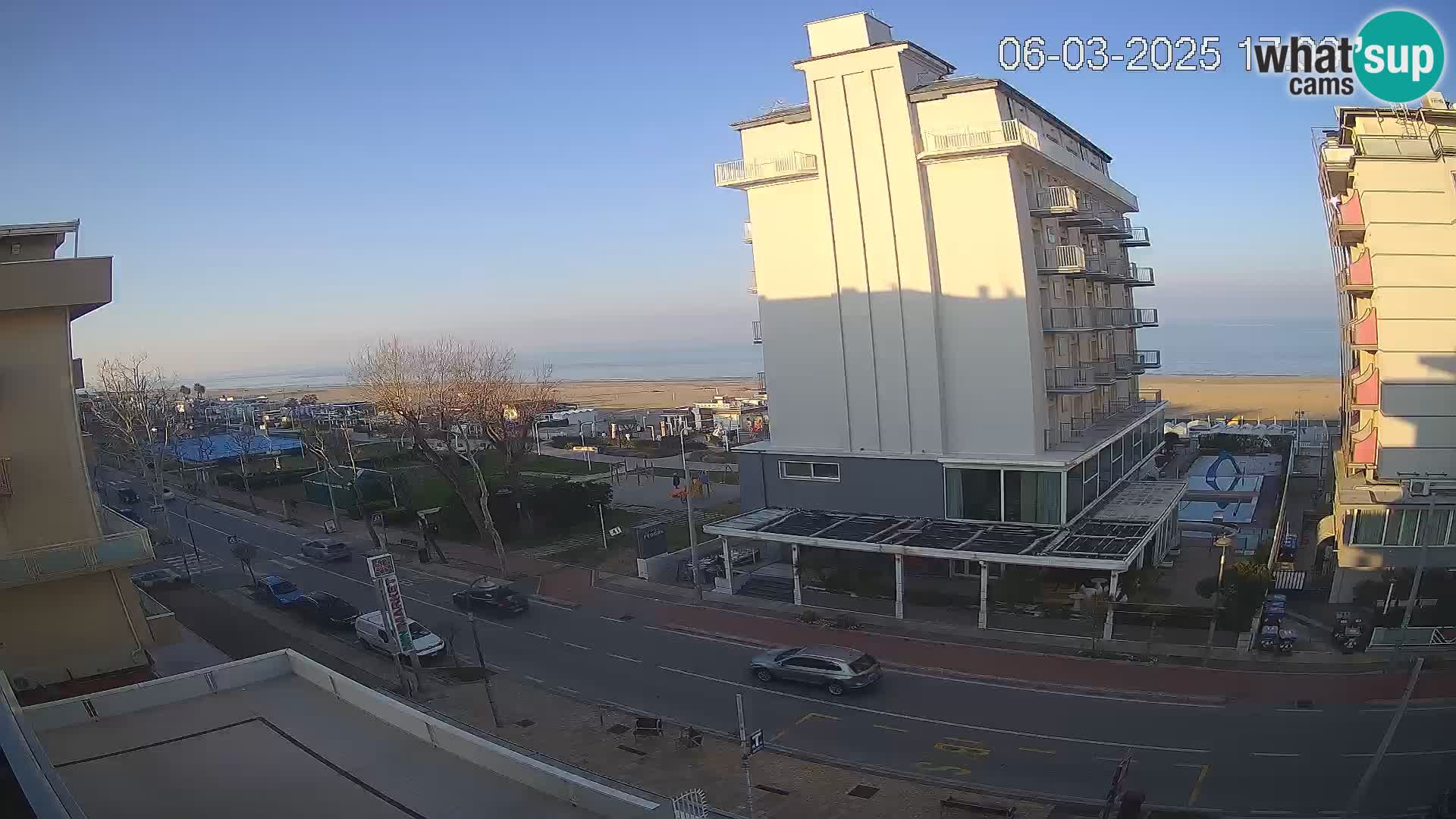 Riccione web kamera plaža i vrtovi La Malfa – plaža Bagni Oreste 115