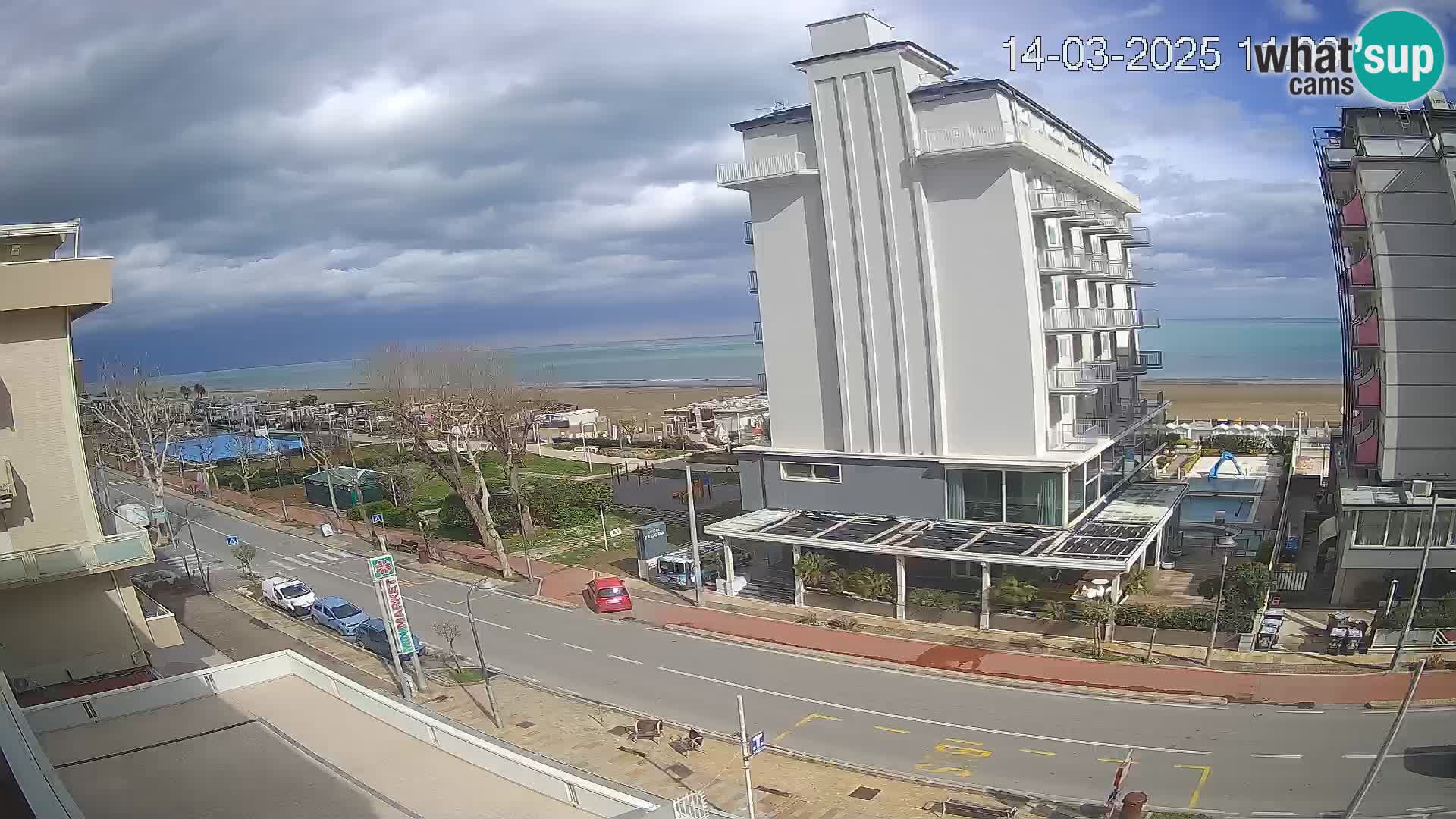 Riccione webcam plage et jardins La Malfa – Bagni Oreste plage 115