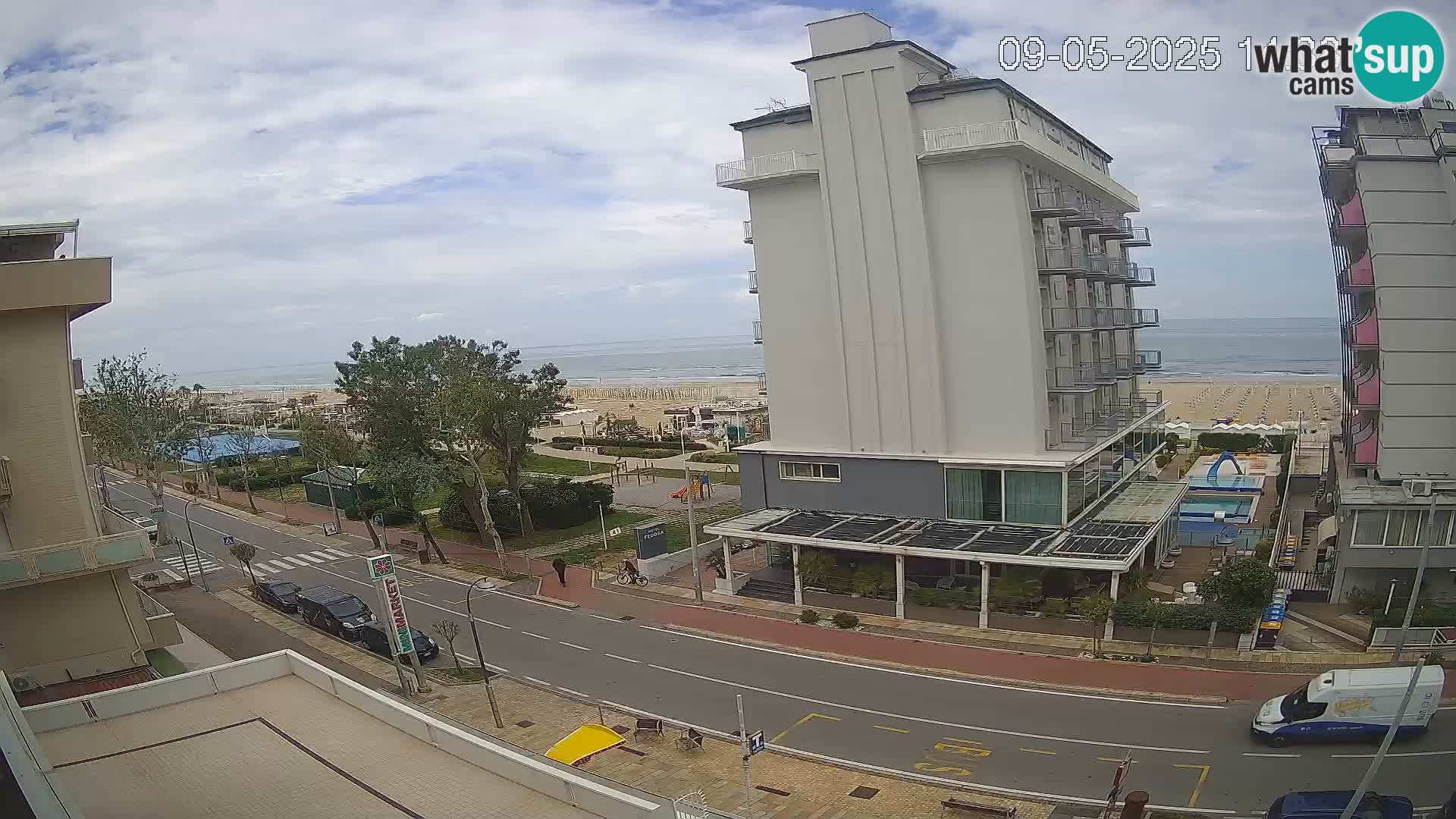 Riccione webcam playa y jardines La Malfa – Playa Bagni Oreste 115