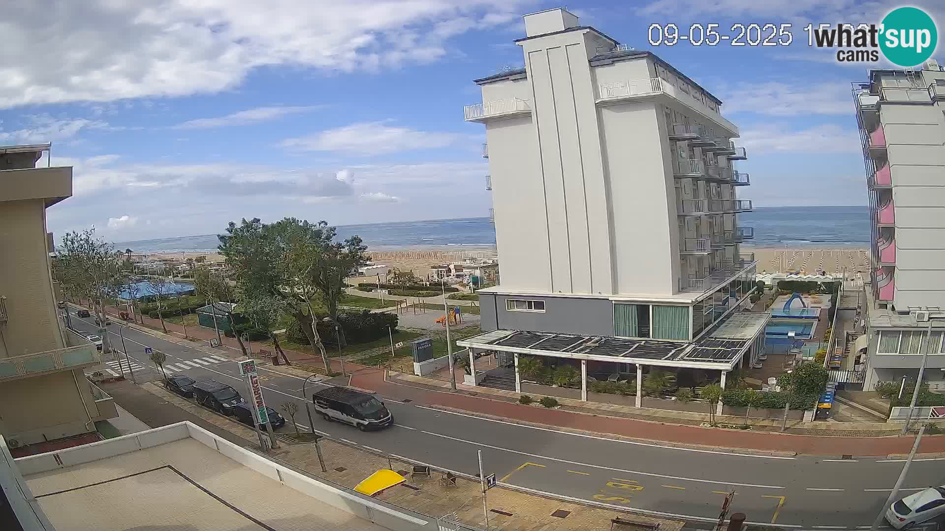 Riccione webcam spiaggia e giardini La Malfa – Bagni Oreste spiaggia 115