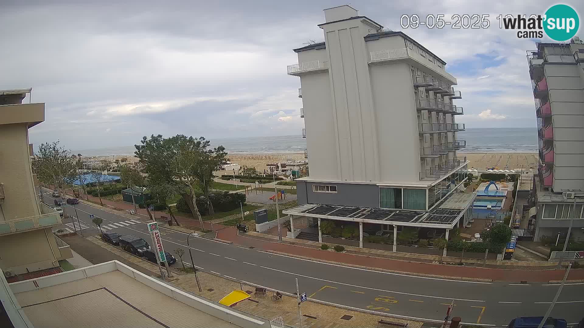 Riccione webcam playa y jardines La Malfa – Playa Bagni Oreste 115