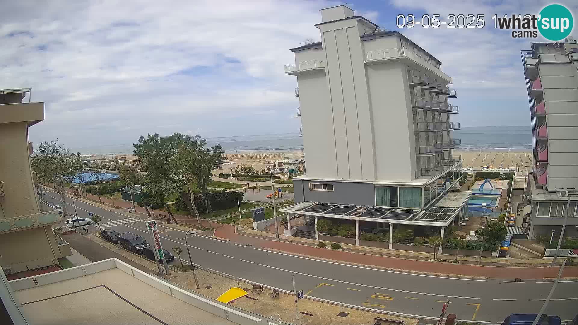 Riccione webcam playa y jardines La Malfa – Playa Bagni Oreste 115