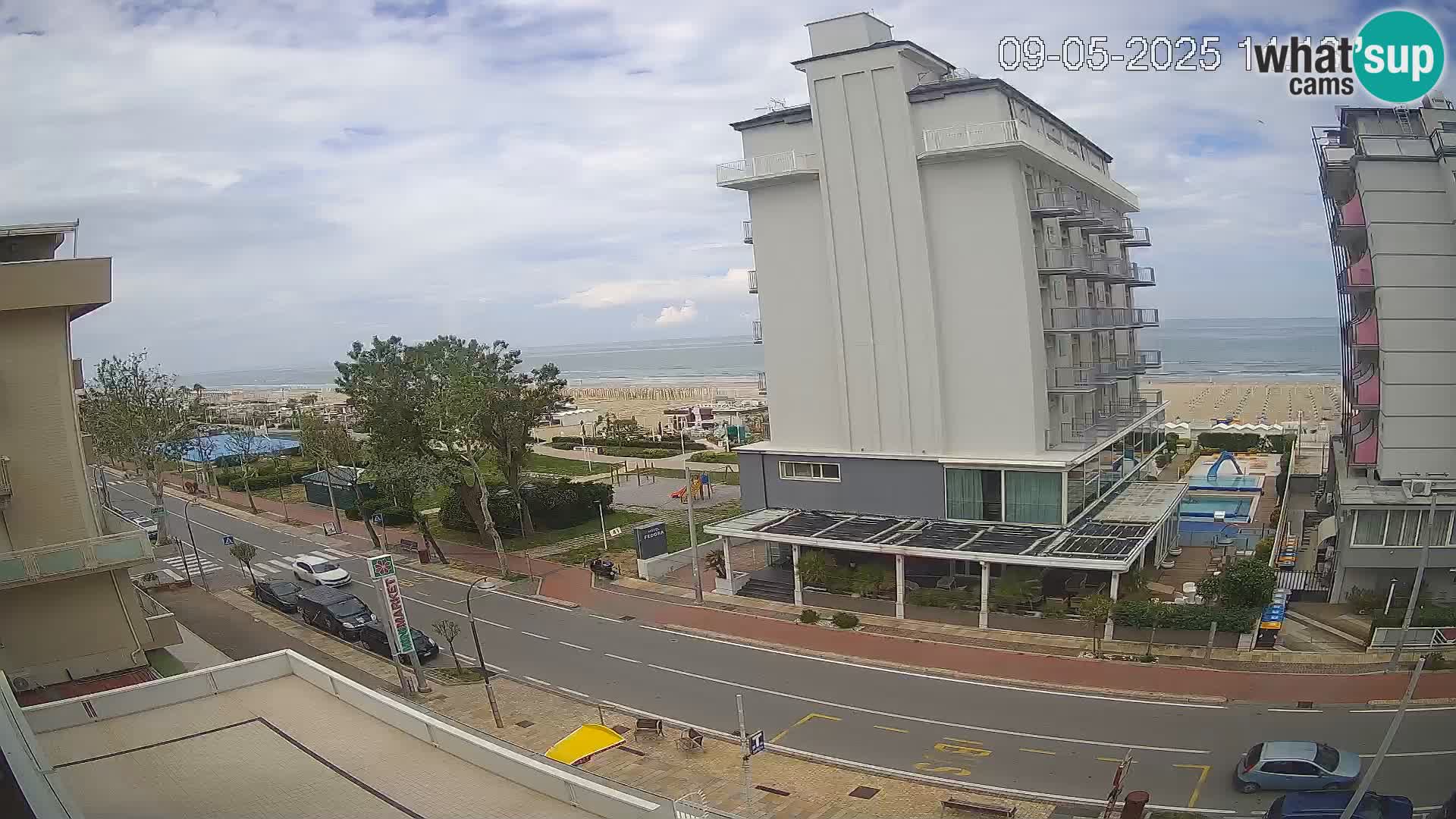 Riccione web kamera plaža i vrtovi La Malfa – plaža Bagni Oreste 115