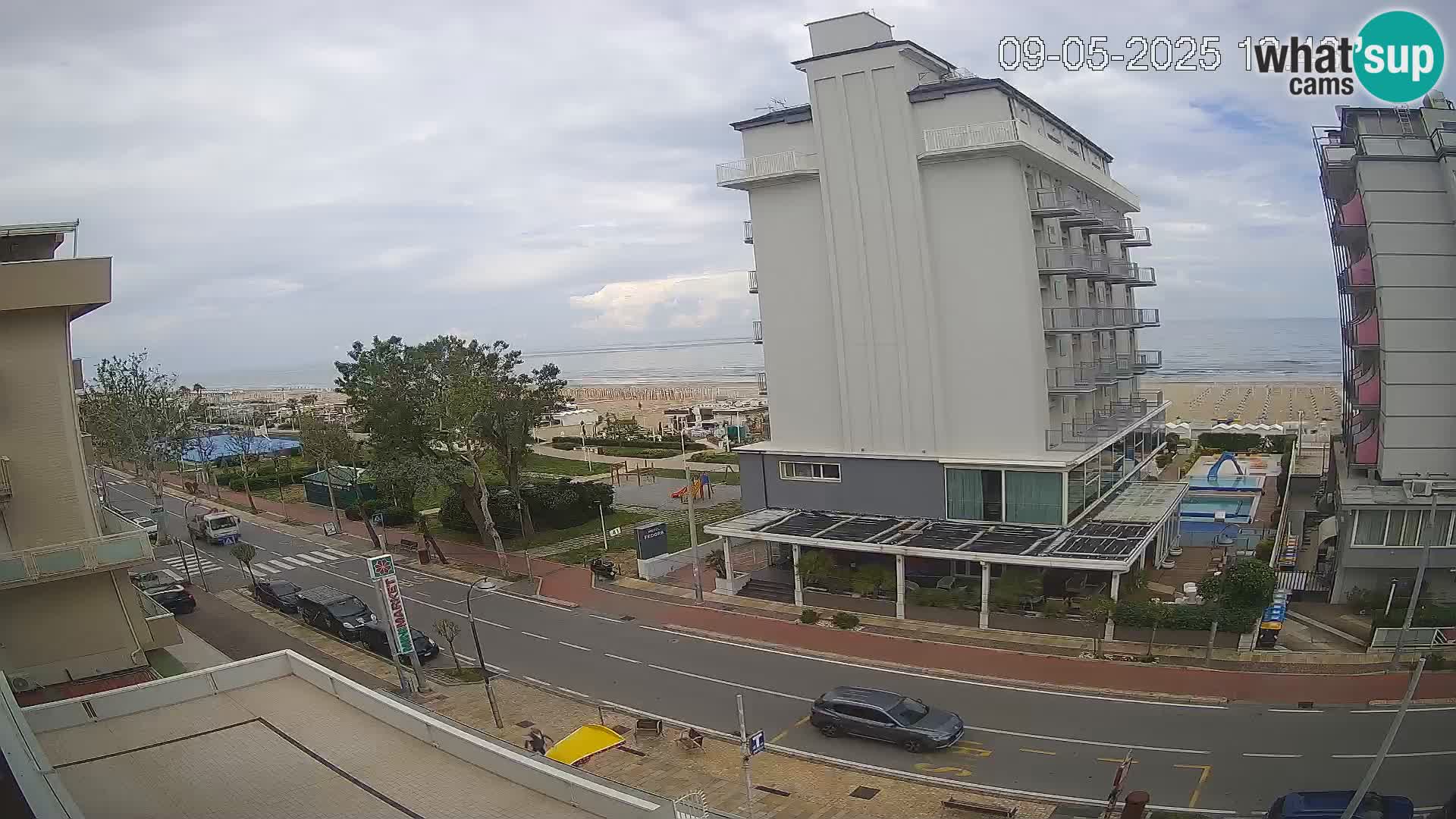 Riccione web kamera plaža i vrtovi La Malfa – plaža Bagni Oreste 115