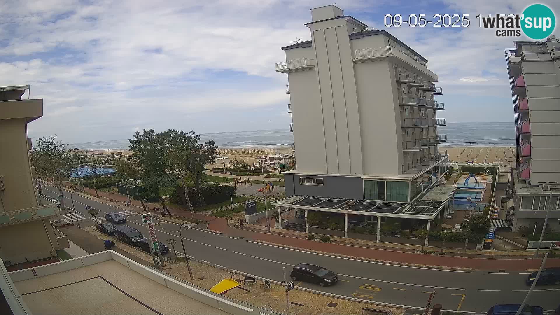 Riccione webcam playa y jardines La Malfa – Playa Bagni Oreste 115